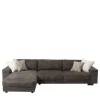 Mantellassi 1926 Sofas<Glam brown leather sofa with chaise longue