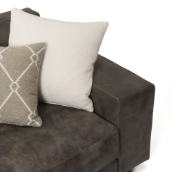 Mantellassi 1926 Sofas<Glam brown leather sofa with chaise longue
