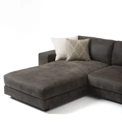 Mantellassi 1926 Sofas<Glam brown leather sofa with chaise longue