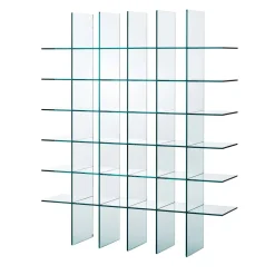 Glas Italia Bookcases<Glass Shelves #1 (1976) by Shiro Kuramata