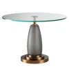 Ros Italia Interiors Dining Tables<Glass Table with Circular Glass Top