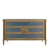 S&L Interni Dressers<Gold Leaf Chest of Drawers