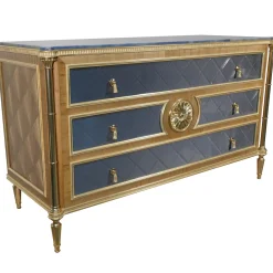 S&L Interni Dressers<Gold Leaf Chest of Drawers