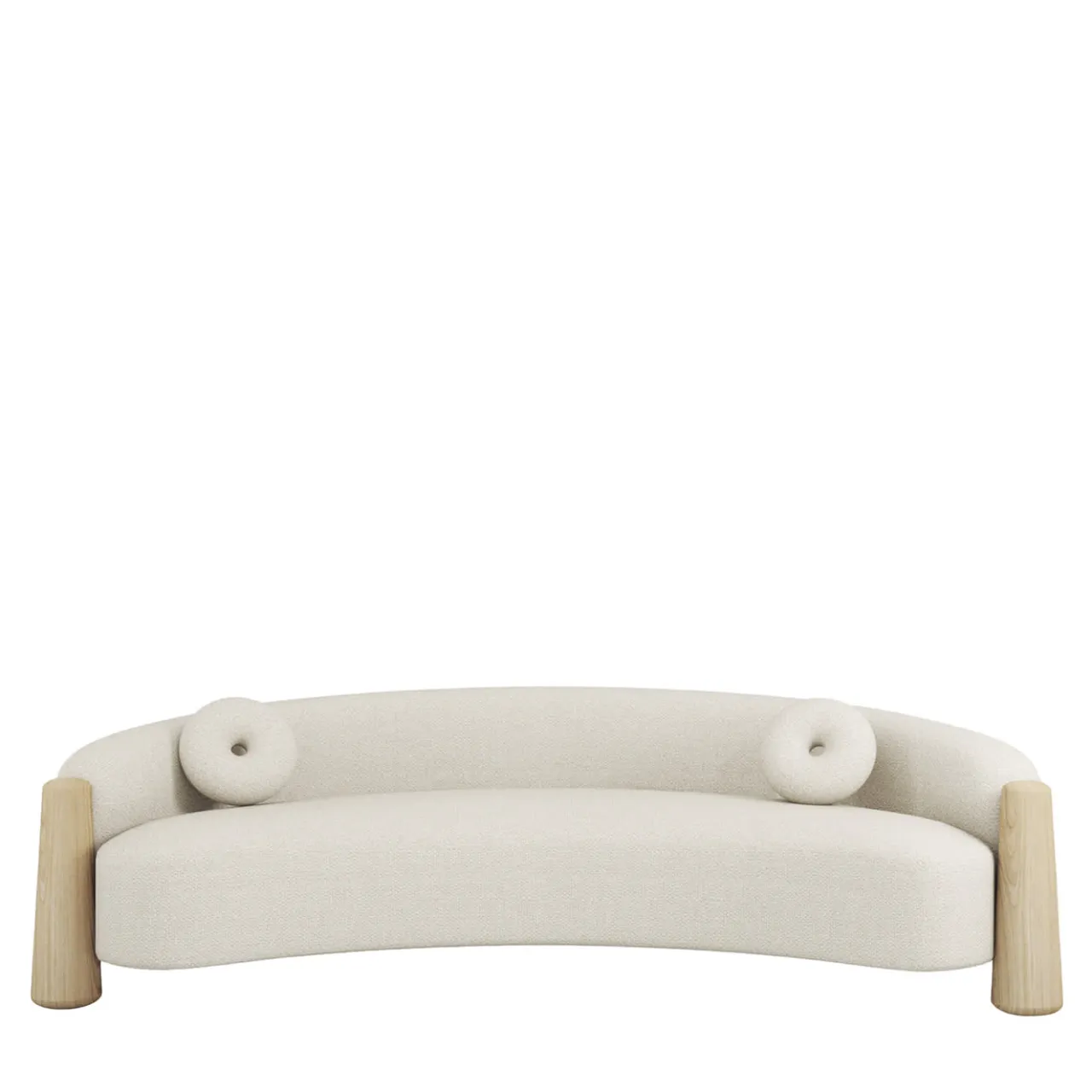 Livio Cioffi Sofas<Golfo White Curved Sofa
