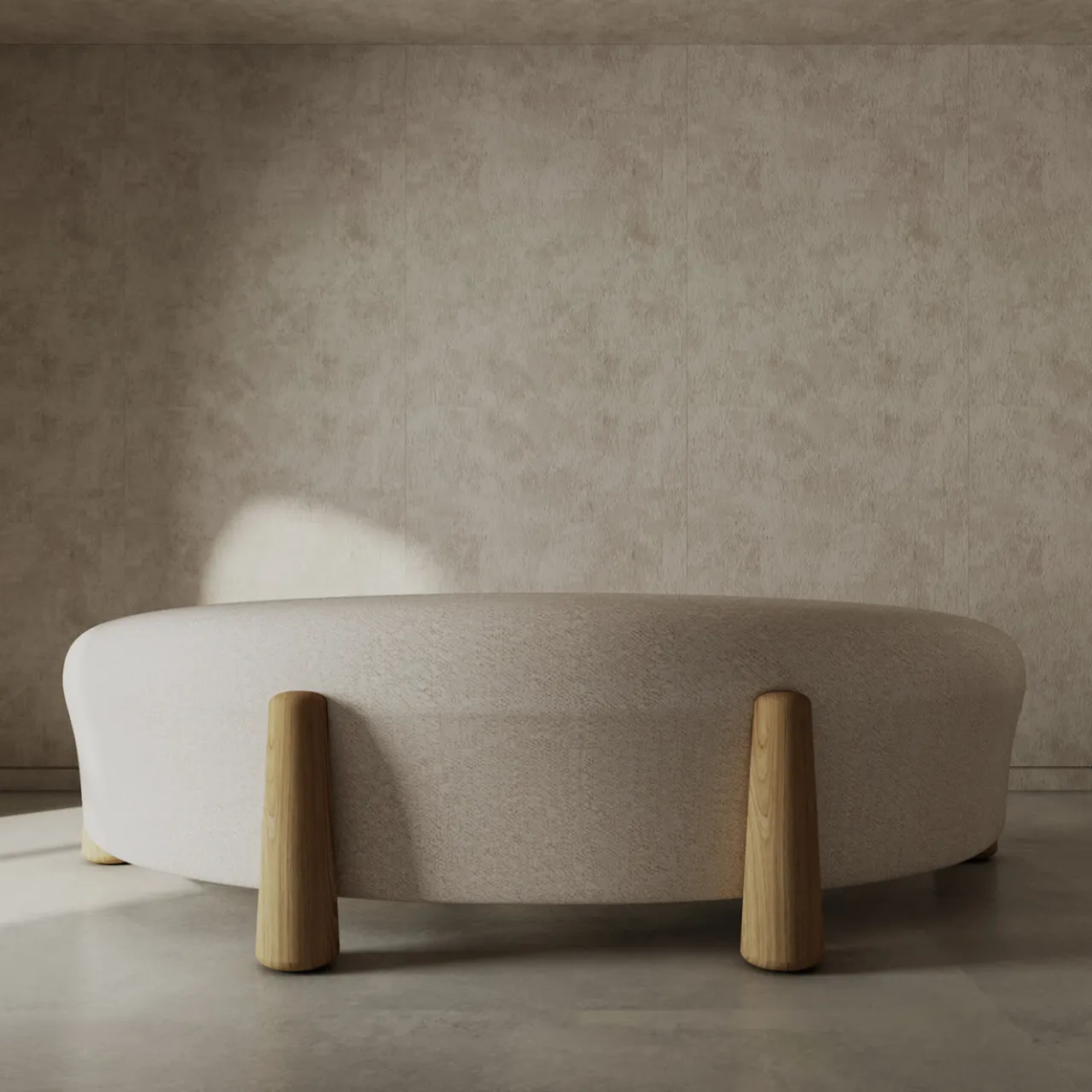 Livio Cioffi Sofas<Golfo White Curved Sofa