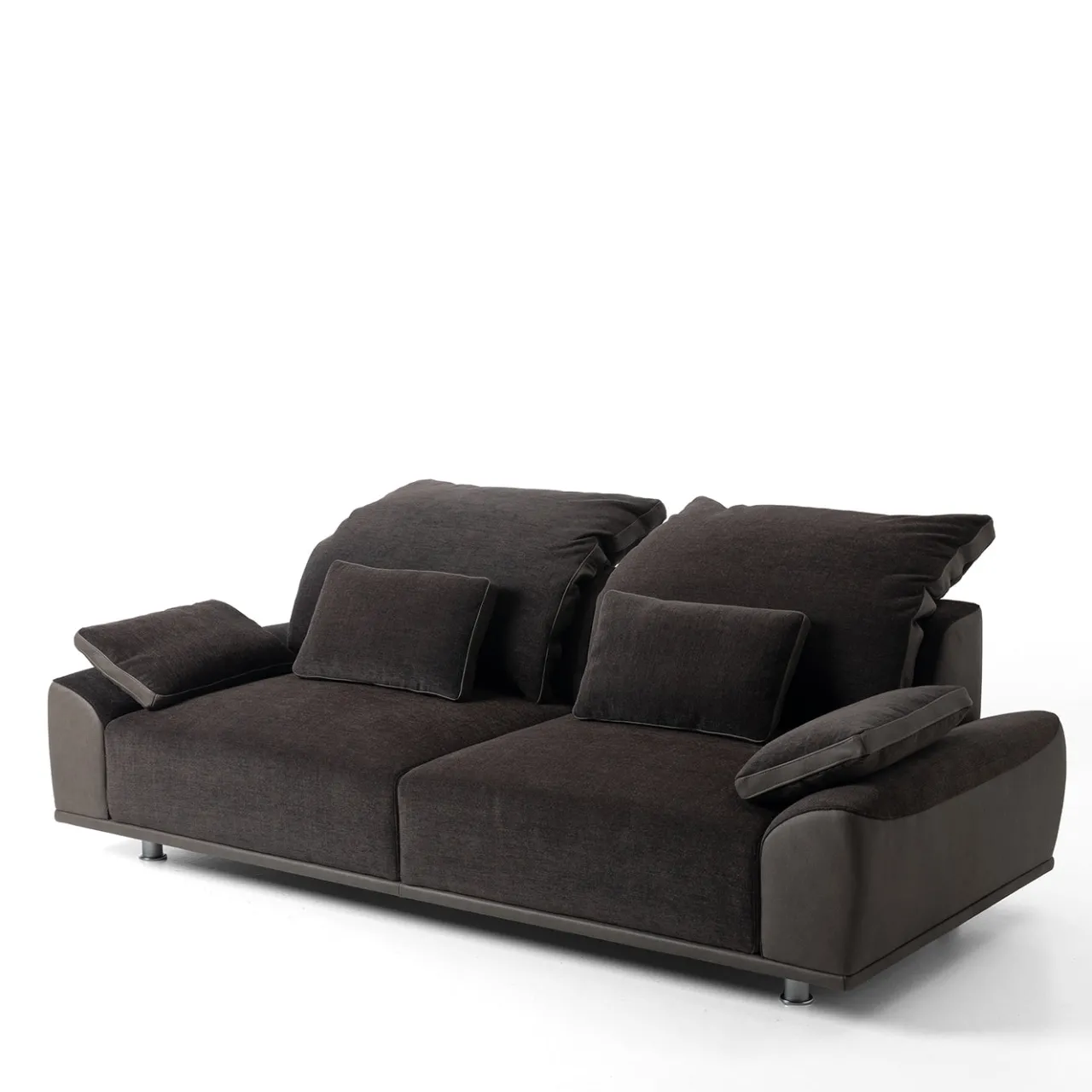 Mantellassi 1926 Sofas<Grand Tour Black Fabric & Leather sofa