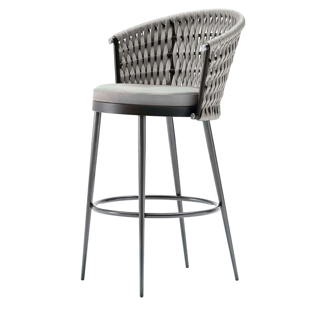 Giorgio Collection Outdoor Chairs & Stools<Gray Outdoor fabric Bar Stool