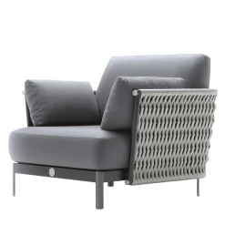 Giorgio Collection Outdoor Armchairs<Gray Outdoor Occasional fabric Chair