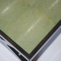 Extroverso Side Tables<Green Shagreen Leather Side Table