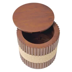 Il Giardino di Legno Outdoor Coffee Tables<Grissini Round wood outdoor Side Table