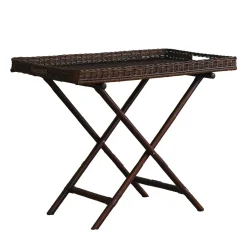 Molto Collectibles Serving Tables<Gueridon Wicker Large Serving Table