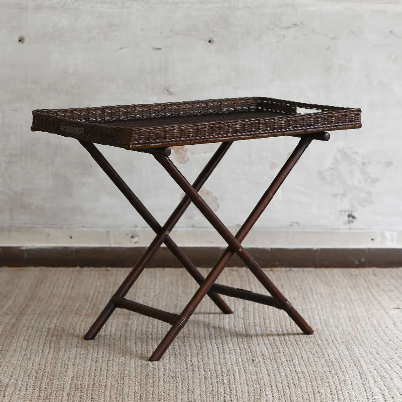 Molto Collectibles Serving Tables<Gueridon Wicker Large Serving Table