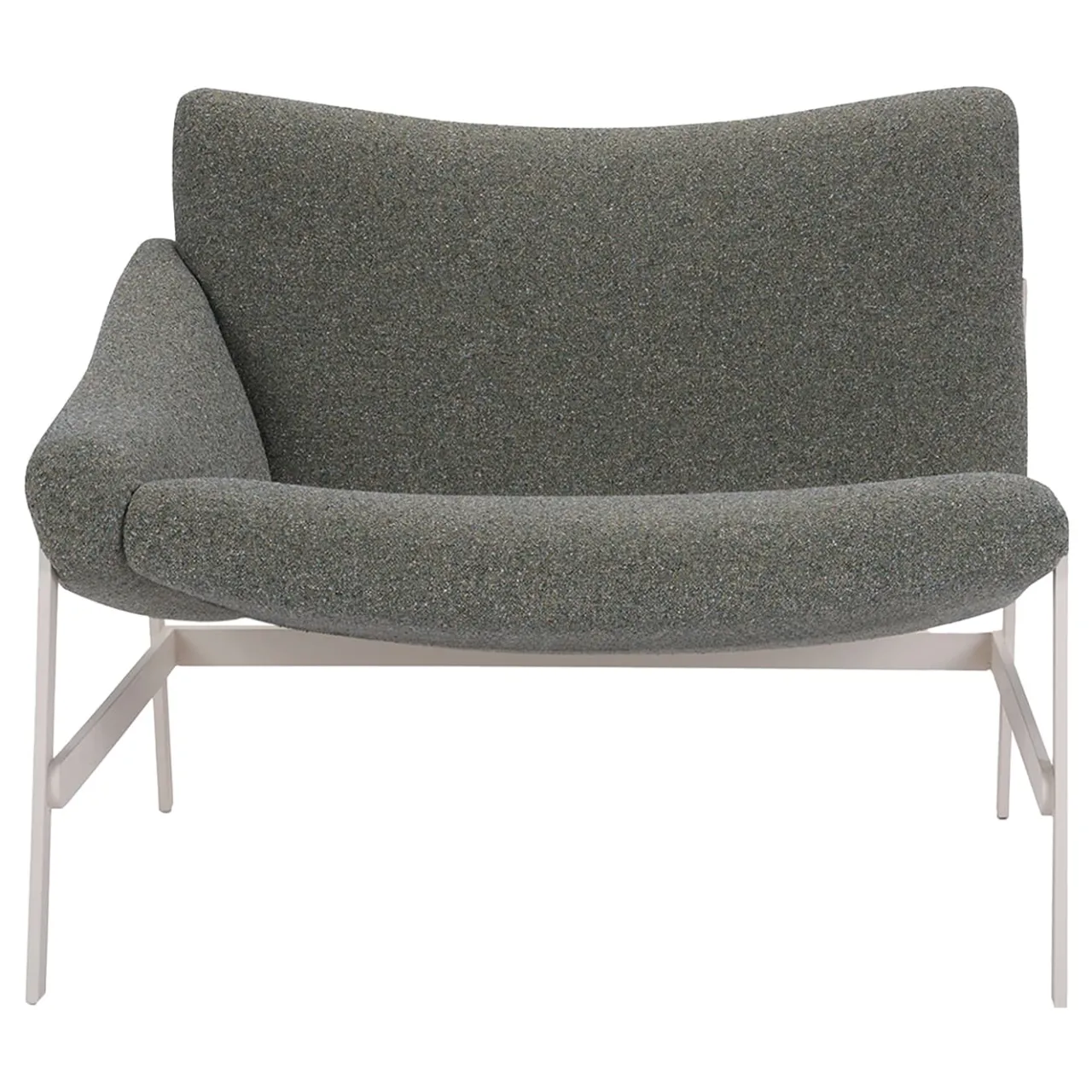 Adrenalina Lounge Chairs<Hammock Gray & White Bouclé Lounge Chair with Armrest by Debonademeo