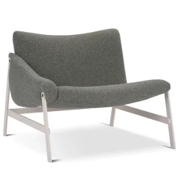 Adrenalina Lounge Chairs<Hammock Gray & White Bouclé Lounge Chair with Armrest by Debonademeo