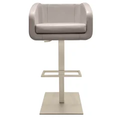 ReDéco Bar Stools<Hanami Adjustable Metal Bar Stool Leather Seat