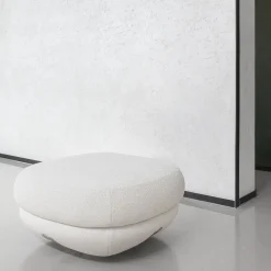 Daytona Ottomans & Poufs<Harold White Fabric Small Ottoman by Pulina Exclusive Interiors