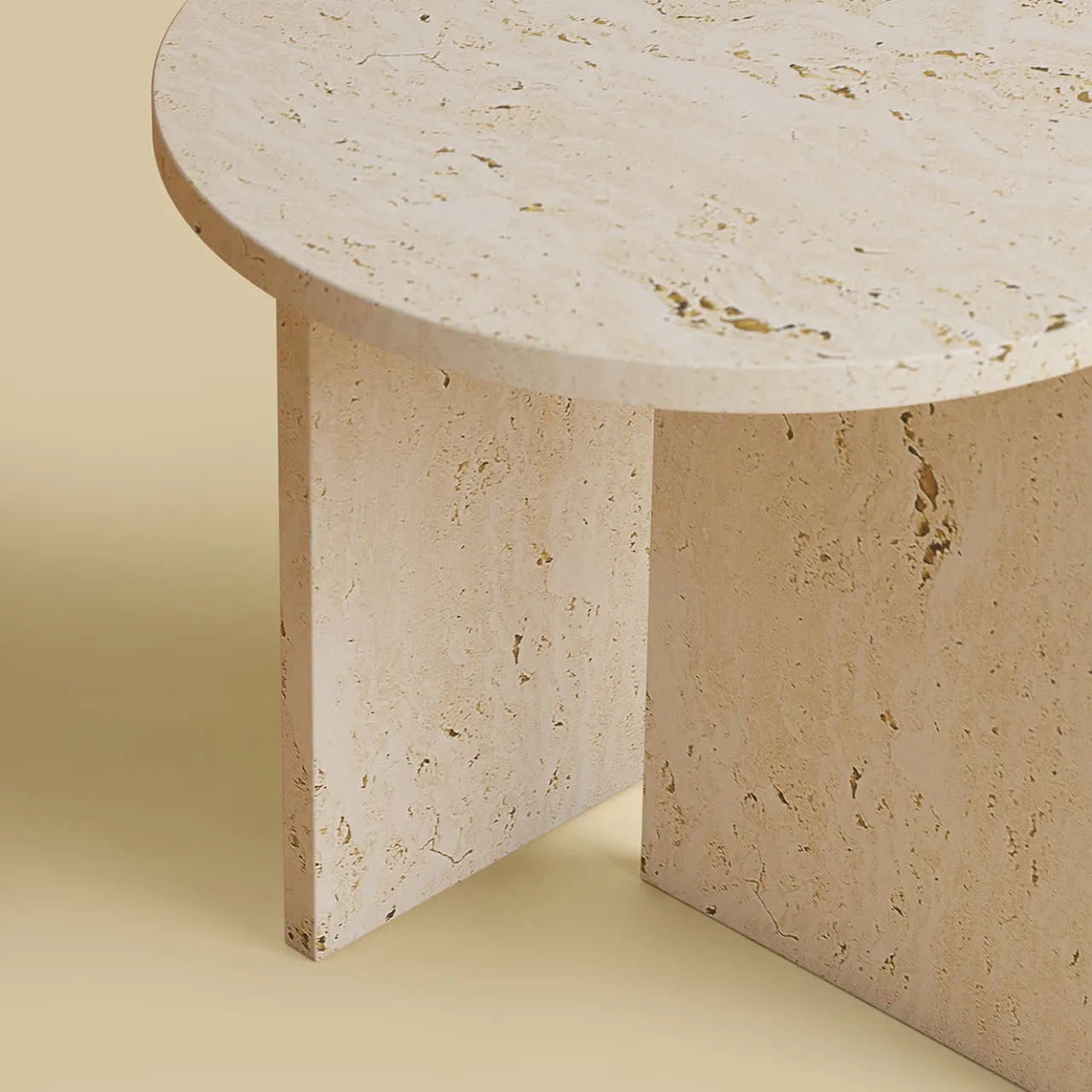 Lebanto Coffee Tables<Hashi Roman Travertino Coffee Table