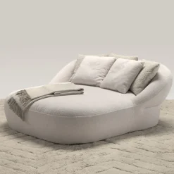 Ferri 1956 Chaises<Havana Compact White Chaise Longue by Palomba Serafini