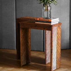 Molto Collectibles Consoles<Herringbone-Patterned Bamboo Console
