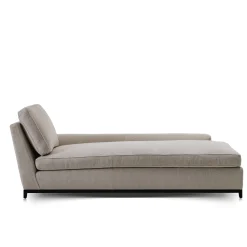 Galimberti Nino Chaises<Hugo gray fabric chaise longue