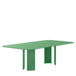 Marco Ripa Outdoor Dining Tables<India Large Rectangular Green Metal Outdoor Dining Table