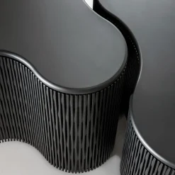 Laura Meroni Nesting Tables<Infinity Anthracite Black Wood Nesting Tables