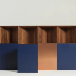 Studio Cale Desk & Writing Tables<Intarsio Walnut Desk with Triangular Stools