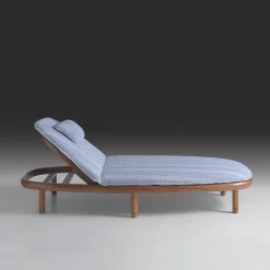 Annibale Colombo Outdoor Chaises & Daybeds<Iroko Light Blue Outdoor Sun Lounger