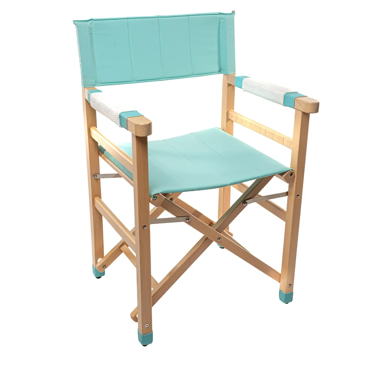 Marricreo Outdoor Chairs & Stools<Ischia Turquoise & White Wooden Director's Chair