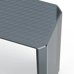 Esadesign Consoles<Jean Michel Smoked Grey and Triangle Pattern Glass Console