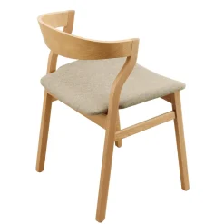 Bedont Chairs<Kalea Chair in Natural Oak with Upholstered Seat by #2 Lorenz+Kaz
