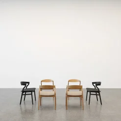Bedont Chairs<Kalea Chair in Natural Oak with Upholstered Seat by #2 Lorenz+Kaz