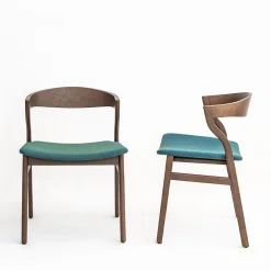 Bedont Chairs<Kalea Chair in Smoke Oak with Upholstered Seat by Lorenz+Kaz
