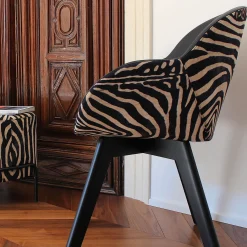 Real Piel Lounge Chairs<Kiros Lup Zebra-Striped Lounge Chair