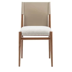 Enrico Pellizzoni Chairs<Ledermann Beige Leather Chair