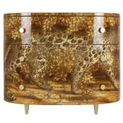 Fornasetti Dressers<Leopardo Curved Chest of Drawers