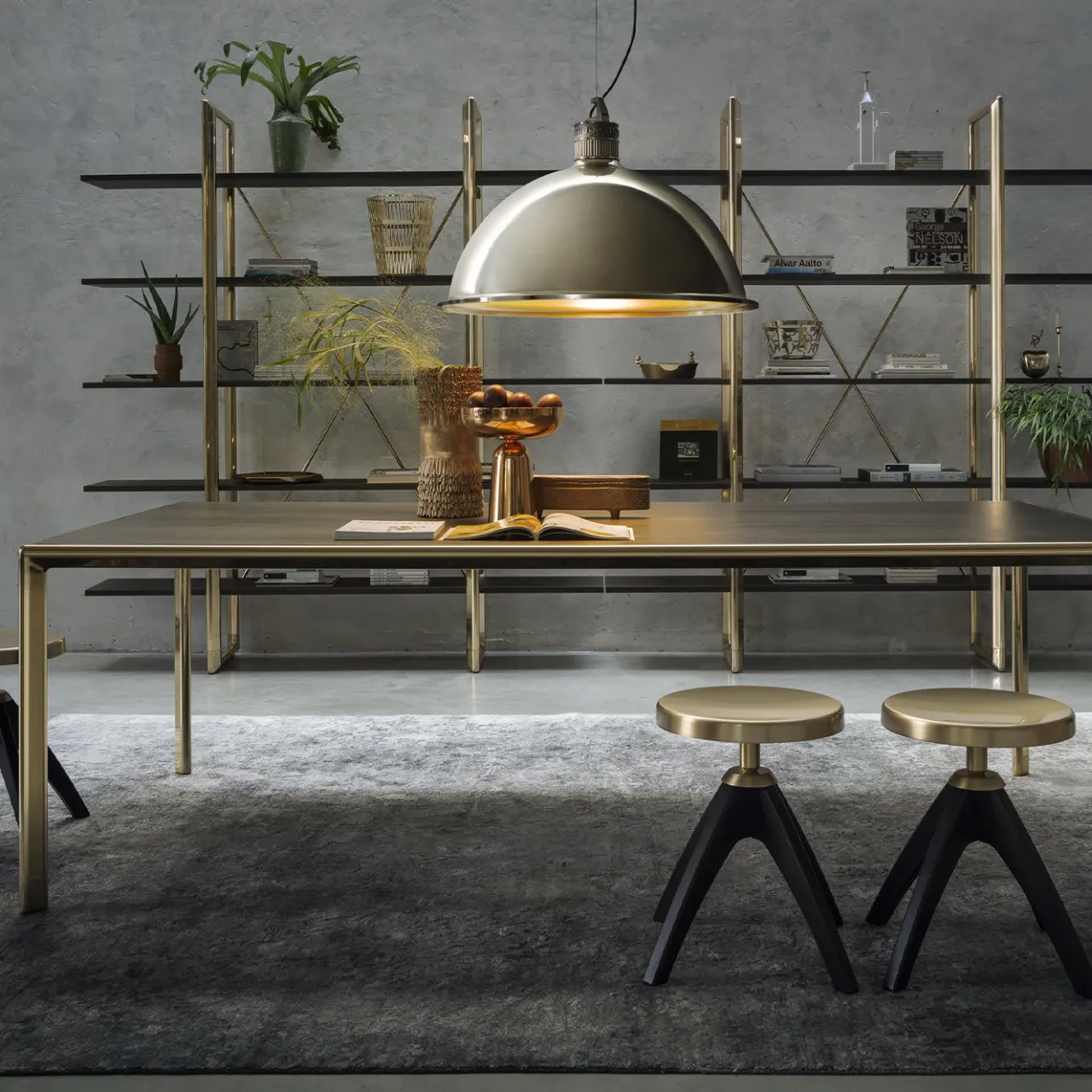 Ghidini 1961 Stools<Leporello Junior Stool with Dark Oak Legs by Paolo Rizzatto