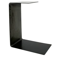 Renzo Serafini Side Tables<Lettera C Steel Side Table with LED Light