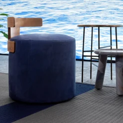 Exteta Ottomans & Poufs<Levante Blue T-Pouf by Massimo Castagna