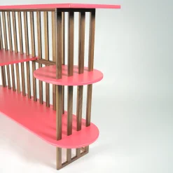 Medulum Bookcases<Lido Three-Level Pink Wood Bookcase