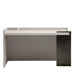 Giobagnara Desk & Writing Tables<Light Gray and Bronze Geometric Desk