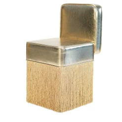 Lorenza Bozzoli Couture Armchairs<Lilli Gleaming Gold Metallic Leather with Lurex Fringes Armchair