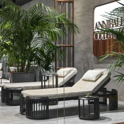 Annibale Colombo Outdoor Coffee Tables<Lucio Low Round Iroko Outdoor Coffee Table
