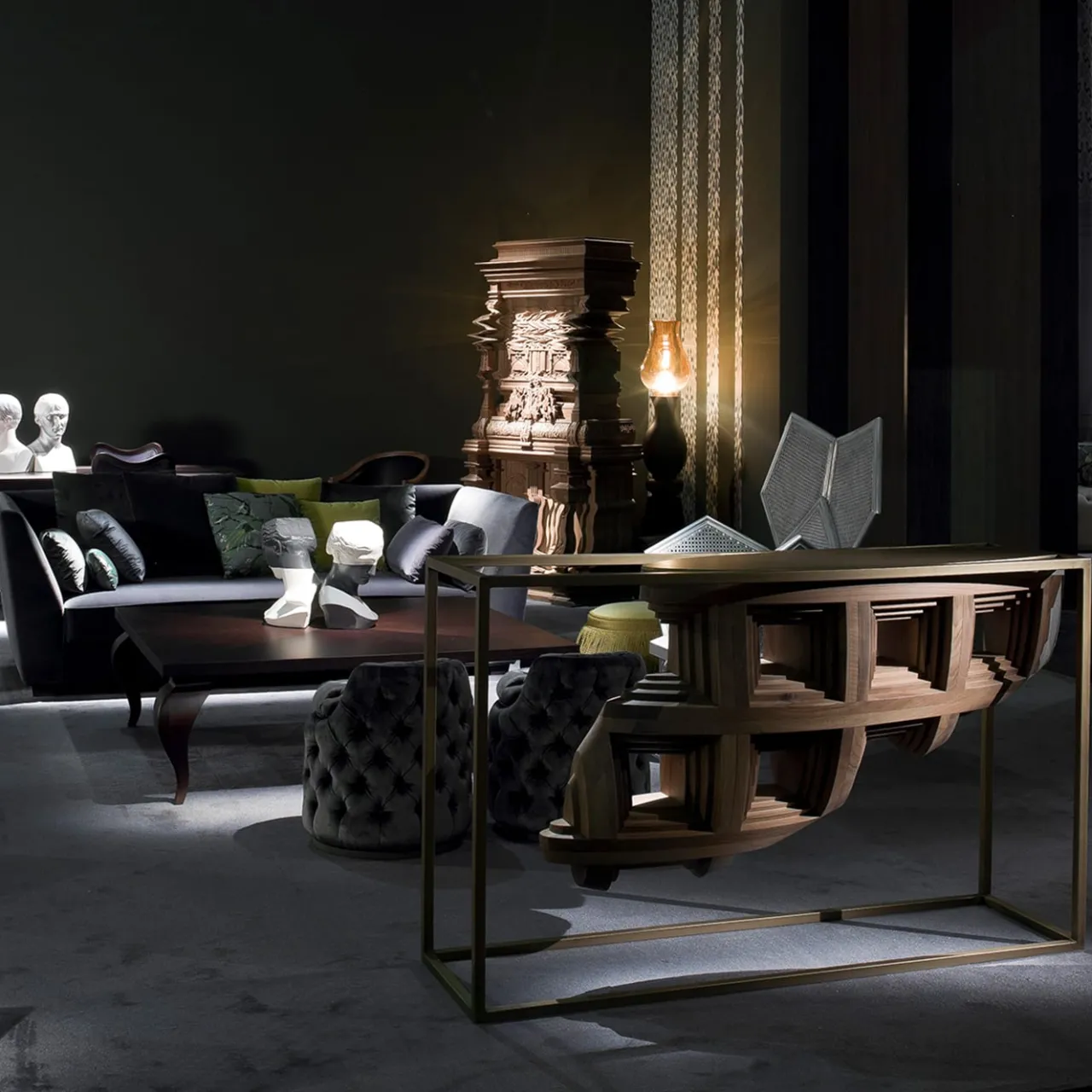 Fratelli Boffi Armchairs<Lui 5/A Silver Leaf Armchair by Philippe Bestenheider