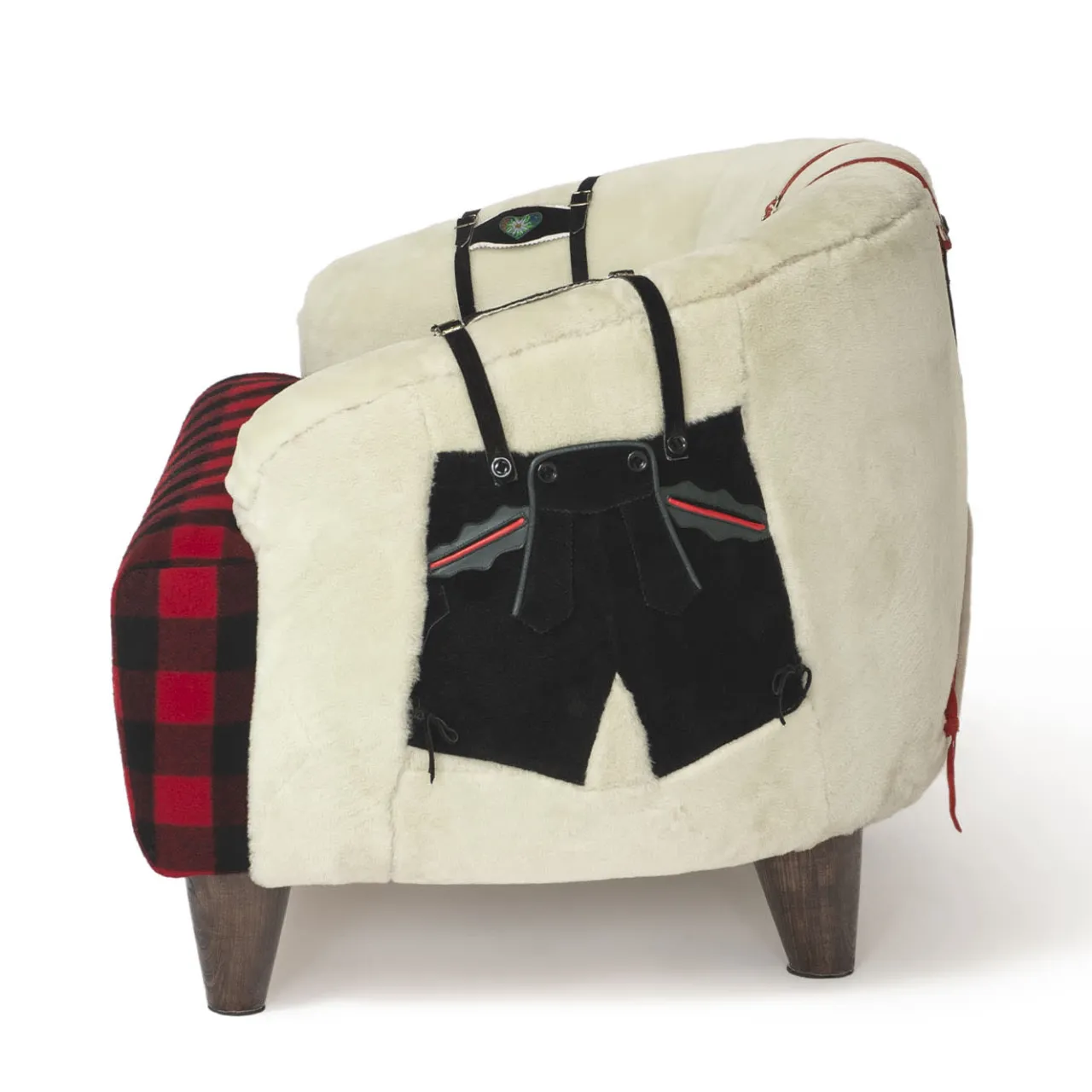 Valentina Bernardi Armchairs<Luna Canadese White Back Leather Armchair