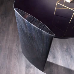 Laura Meroni Desk & Writing Tables<Luxury Black Round Wood Poe Desk