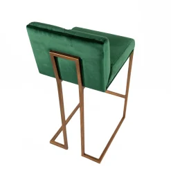 Puravisione Bar Stools<Magnetik Forest Green Velvet Bar Stool