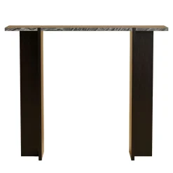 Lebanto Consoles<Maha Black Kenya Marble and Oak Wood Console