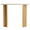 Lebanto Consoles<Maha Travertine and Oak Wood Console