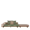 Jwana Hamdan Outdoor Chaises & Daybeds|Outdoor Sofas & Benches<Majlis Green Composition 216L + Pouf Beige 121 Sofa